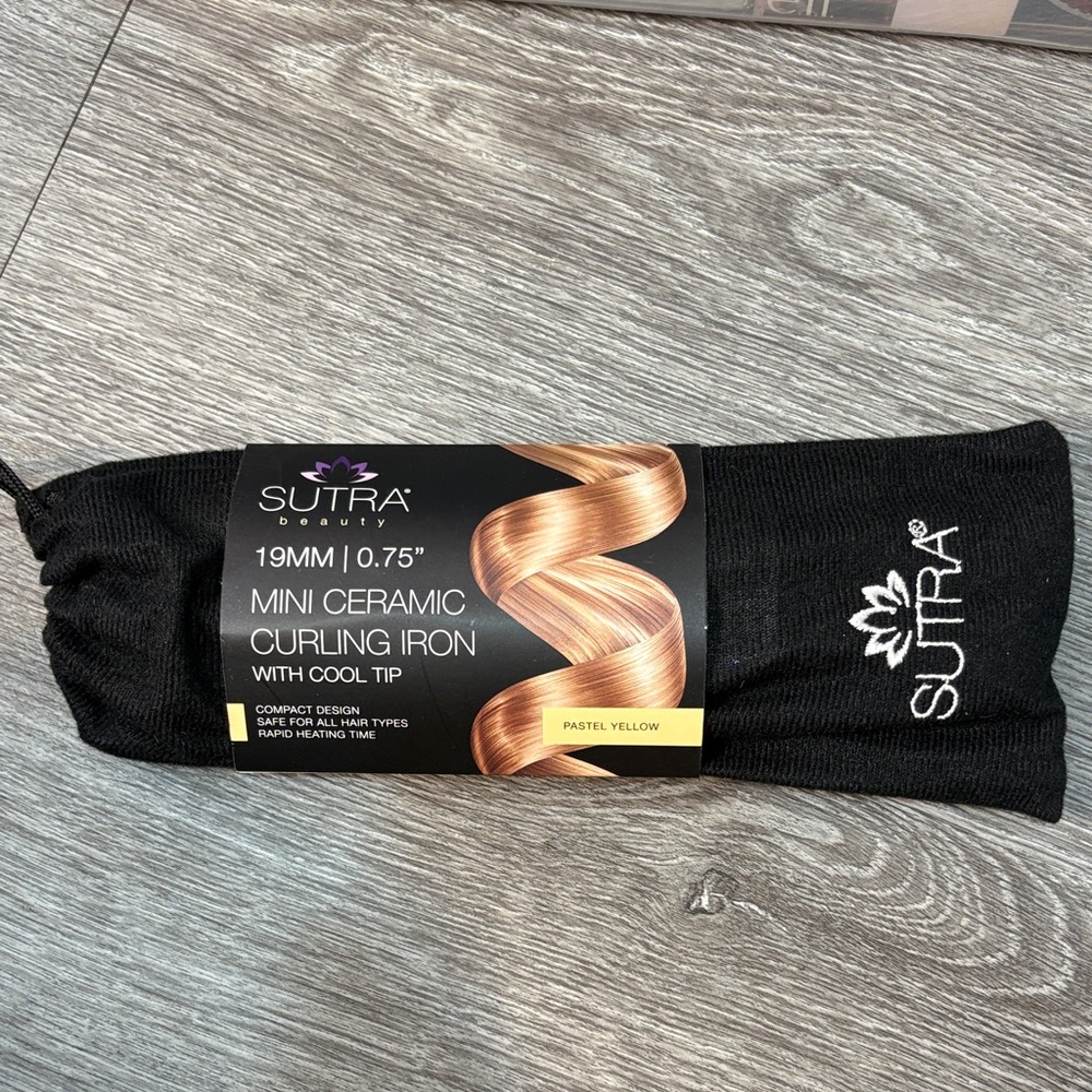 Sutra Beauty Mini Ceramic Curling Iron - Pastel Yellow